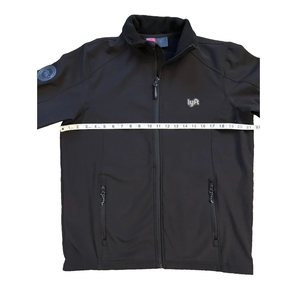 Lyft 1K Rides Men's Softshell Jacket Fleece Lined Black Size S Mens
